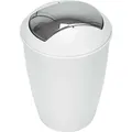 Spirella Kosmetikeimer "Atlanta" mit Schwingdeckel 5 Liter (ØxH): 20 x 30 cm Weiß - Weiß