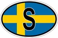 Akachafactory Sticker Aufkleber Nationalitätenkennzeichen Flagge Fahne s schweden