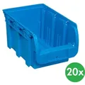 Sichtlagerkästen COMPACT, 154 x 235 x 125 mm, 20 Stk., blau
