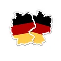 Finest Folia 2er Set Länder Silhouetten Aufkleber Länderaufkleber Bundesland Flagge Sticker für Auto Fahrrad Motorrad Modellblau selbstklebend wetterfest R215 (01 Deutschland)