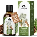Emma Grün® Saunaaufguss Zirbe 100ml [MIT ZIRBENÖL] - Waldig-Frisches Sauna Aufgussmittel - Saunaöl mit Ätherische Öle Naturrein - Saunaduft Aufguss Zirbe & Tanne - Latschenkiefer Sauna Zubehör