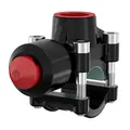 Flamco T-plus Temperguss DN25 3/4, Rohrschelle, Rohrverbindung für Kopferrohre, für Stahlrohre, Gusseisen 90626