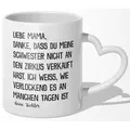 22Feels Tasse Mama Geschenk von Tochter Muttertag Geburtstag Mutter Weihnachten Frau, Keramik, Made In Germany, Spülmaschinenfest, Herzhenkel weiß