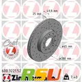 2x Zimmermann Bremsscheibe SPORT Z 600.3221.52 Höhe 50 mm Lochkreis 112 mm