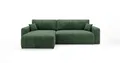 CORNERO Berlin Ecksofa L-Form mit Schlaffunktion und Bettkasten – Couch L-Form fürs Wohnzimmer 3-Sitzer 285 cm x 185 cm x 86 cm