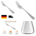 Amazon Basics Tafelgabeln Edelstahl 12 Stück Silber 5,3 Zoll