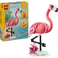 LEGO Creator 3in1 Wilde Tiere: Rosa Flamingo - Spielzeug umbaubar in Kakadu Figur oder Axolotl - Kreatives Bauset für Kinder - Geburtstagsgeschenk... - Rosa