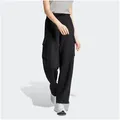 adidas Sportswear Sporthose ESSENTIALS LINEAR Cargohose mit flauschiger Innenseite, regulär geschnitten, hoher Bund schwarz S