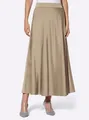 heine A-Linien-Rock Satinrock, beige
