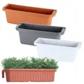 Blumenkasten Balkongeländer Balkon Blumenkasten Balkonkasten mit Halterung Balkonkasten Geländerkasten Balkonkasten mit Wasserspeicher terracotta 50