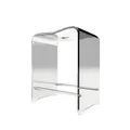 Schulte Dusch- und Badhocker aus Acrylglas, belastbar bis 130,00 kg, ergonomisch geformt, rutsch- und standfest, transparent