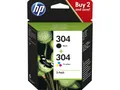 HP 304 / 3JB05AE Tinten Doppelpack schwarz, color (2 Stück)