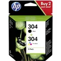 HP 304 Druckerpatrone Kombi-Pack Original Schwarz, Cyan, Magenta, Gelb 3JB05AE