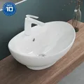 Waschbecken keramik Aufsatzwaschbecken Badezimmer Waschtisch mit NANO Schutz NEU