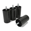 Prima-Online woplus 4X Füße aus Kunststoff Beine Möbelgleiterfuß Möbelfüße Möbelbeine Schrank Beine schwarz Plastik Höhe 90mm mit Gewindestift M8x25mm (90mm [4 Stück])