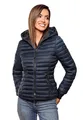 Navahoo Damen Übergangs Stepp Jacke mit Kapuze B348 [B348-Kimuk-Navy-Gr.S]