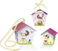 Ursus - Ludwig Bähr Bastelfilz Paper Birdhouses 'Häschen' Set für 2 große und 8 kleine Vogelhäuschen