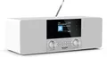 TechniSat DIGITRADIO 4 C - Stereo Digital-Radio (DAB+, UKW, Farbdisplay, Bluetooth-Audiostreaming, Kopfhöreranschluss, AUX-Eingang, Radiowecker, OLED Display, 20 Watt RMS, Elac Lautsprecher) weiß