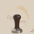 Motta Tamper Edelstahl mit Holzgriff braun 58mm plan