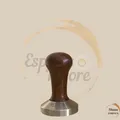 Motta Tamper Edelstahl mit Holzgriff braun 58mm gewölbt