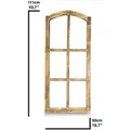Deko Vintage Stallfenster Landhausstil Deko - Vintage Deko Fenster mit Halbbogen - Braun