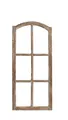 Posiwio Deko-Fensterrahmen Holz- Rahmen Fenster-Attrappe Holz Natur Shabby gewischt Vintage