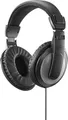 Hama Fernsehkopfhörer "ShellTV II", Over-Ear, einseitiges, langes Kabel (6m), SW TV-Kopfhörersystem Schwarz, Dunkelgrau TV