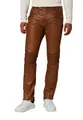 RICANO Franklin Herren Lederhose, Ziegen Nappa Echtleder (33, Cognac braun)