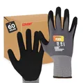 Covent Flex Arbeitshandschuhe Herren Gr 10 (60-er Set) - Montagehandschuhe Kategorie II - EN388 Bauhandschuhe für Bauherren, Mechaniker und Monteure