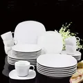 Retsch Arzberg 500030301 Kombiservice Fino für 6 Personen + Uni, Porzellan, weiß (1 Set, 30-teilig) - Weiß
