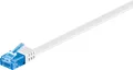 CAT 6A Flach-Patchkabel, U/UTP, weiß Kupferleiter (CU)