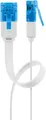Goobay 96303 CAT 6A Flach-Patchkabel, U/UTP, Weiß, 0.5 m - Kupfermaterial
