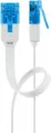 CAT 6A Flach-Patchkabel, U/UTP, Kupferleiter (CU), Weiß, 0,5 m