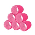 PONIK’S PROFESSIONAL Lockenwickler Mittelgroß – Haarrollen 44mm Set 6 Stück & Klettwickler Mittel – Haarwickler Für Wellen Ohne Hitze, Heatless Curls Und Mittellanges Haar, Rosa