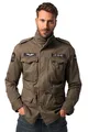 JP 1880 Herren große Größen Übergrößen Menswear L-8XL Fieldjacket, Baumwolljacke, Badges, Vintage Look moosgrün 8XL 824338438-8XL
