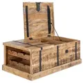 riess-ambiente Couchtisch, Braun, Holz, Holz, Vintage, Rechteckig,Rechteckig, 100x40x60 cm, Wohnzimmer, Wohnzimmertische, Couchtische