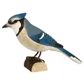 WILDLIFEGARDEN WG666 DecoBird Blauhäher - Handgeschnitzter Dekorative Vogel aus Holz - Nordamerikanische Vögel