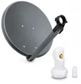PremiumX Camping Sat Anlage 45cm Satellitenantenne Single LNB 4K
