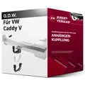 Für VW Caddy V Typ SBB / SBJ (G.D.W.) Anhängerkupplung vertikal abnehmbar neu