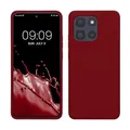 kwmobile Handyhülle für Motorola Moto G86 Power 5G Hülle - Case Silikon - Kabelloses Laden - Schutzhülle Cover in Rhabarber Rot