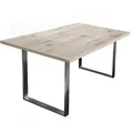 Mäusbacher Steel Esstisch Holzwerkstoff mit Stahlfuß-Untergestell - Silber