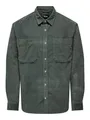 ONLY & SONS Herren Onsalp Rlx 2pkt Washd Cord Ls Shirt Noos, Castor Gray, S
