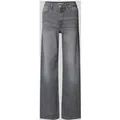 Only Wide Leg Jeans im 5-Pocket-Design Modell 'MADISON' in Mittelgrau, Größe S/32