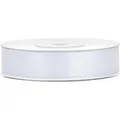 Partydeco Satinband 1.2 cm x 25 m, Weiss (30x) (TS12-008-KARTON)