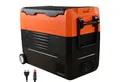 Skandika Elektrische Kühlbox Auto-Gefrierbox 55 L, Camping Kompressor Kühlschrank mit Trennwand, 12V Stecker, Netzteil für Steckdose, +10° bis -20°C, LKW, Bus, Camper