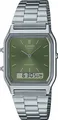 CASIO VINTAGE Armbanduhr Chronograph AQ-230A-3AMQYES Uhr Edelstahl