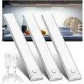 Unterbau LED Beleuchtung 20 cm Weiß 3 Stück Motion Sensor