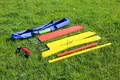 Kerbl Agility Komplett Set 3 teilig rot/gelb mit Ring variabel aufstellbar 80758