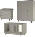 GERMANIA Babymöbel-Set Tomino, (Set, 4-tlg), modernes Design, mitwachsendes Komplett-Set mit großem Schrank