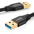 USB Kabel A Stecker auf A Stecker 1m USB 3.0 Datenkabel 5Gbit/s vergoldet SEBSON
